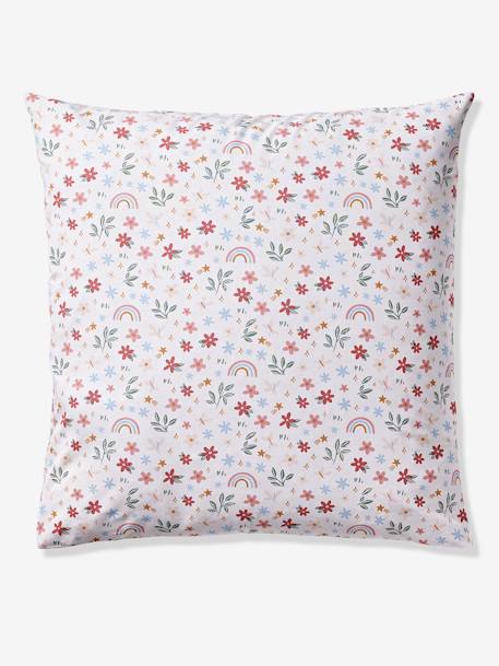 Parure housse de couette et taie d'oreiller RAINBOW FLOWERS blanc imprimé 5 - vertbaudet enfant 