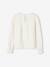 Blouse fille à volant en gaze de coton corail+écru 5 - vertbaudet enfant 