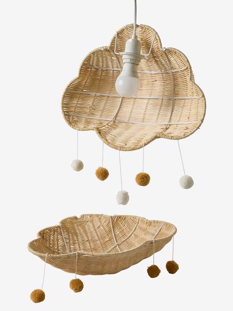 Abat-jour nuage en rotin beige doré 4 - vertbaudet enfant 
