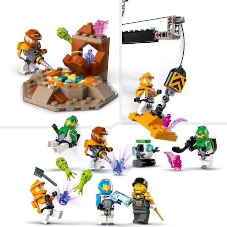 LEGO® 60434 City La Station Spatiale et la Base de Lancement de Fusées, Jouet sur L'Espace, avec Robot et 6 Minifigurines GRIS 4 - vertbaudet enfant 