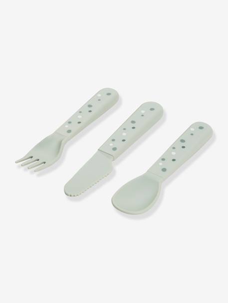 Set de 3 couverts Happy dots blush+vert 10 - vertbaudet enfant 