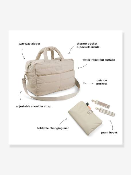Sac à langer matelassé sable+vert 5 - vertbaudet enfant 