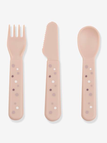 Set de 3 couverts Happy dots blush+vert 6 - vertbaudet enfant 