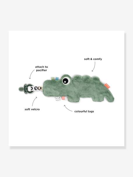 Doudou attache-sucette Croco vert 4 - vertbaudet enfant 