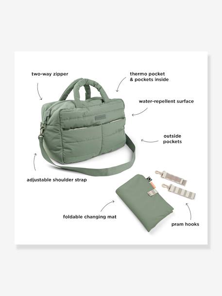Sac à langer matelassé sable+vert 15 - vertbaudet enfant 