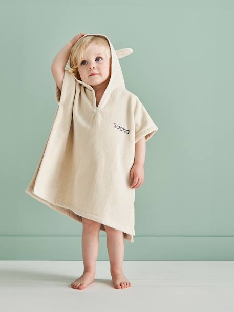 Bébé-Cape, peignoir de bain-Poncho de bain bébé avec coton recyclé personnalisable Animal