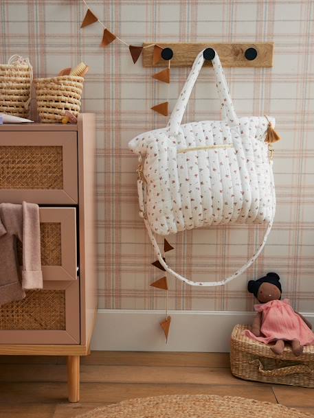 Sac à langer en gaze de coton Plume blanc imprimé+Hygge+ivoire imprimé+ivoire végétal+vanille 2 - vertbaudet enfant 