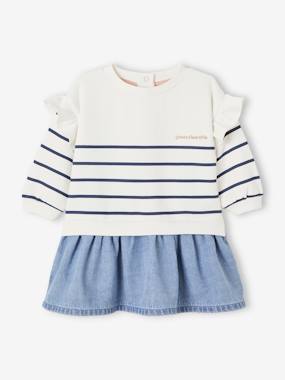 Robe cérémonie à sequins fille écru