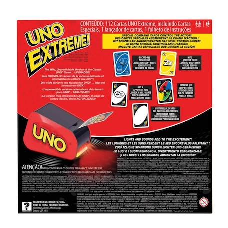 Mattel Games - Uno Extrême - Jeu de Cartes Famille - Dès 7 ans ROUGE 4 - vertbaudet enfant 