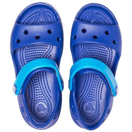 Sandales Crocs Crocband pour enfants - Marque CROCS - Couleur Graphite - 100% Synthétique BLANC+BLEU 7 - vertbaudet enfant 