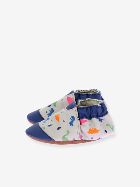 Chaussons cuir souple bébé BLUDINO 974800 © bleu 3 - vertbaudet enfant 