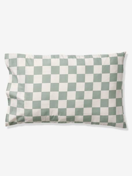 Parure housse de couette et taie d'oreiller carreaux vert 8 - vertbaudet enfant 