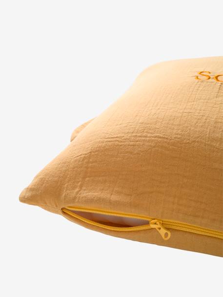 Coussin animal en gaze de coton personnalisable cannelle+rose+vert sauge 5 - vertbaudet enfant 