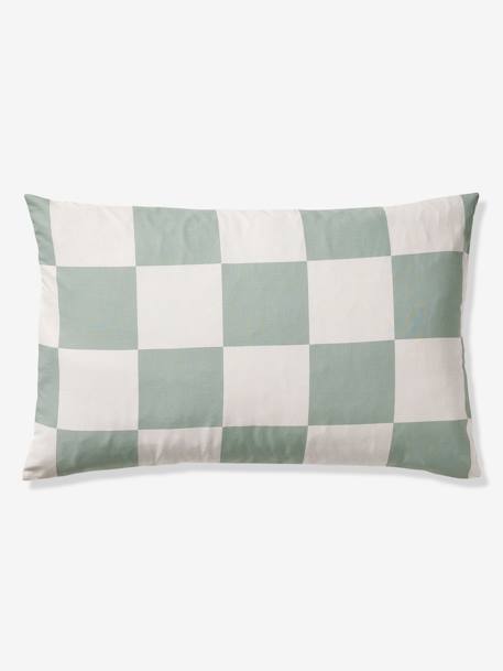 Parure housse de couette et taie d'oreiller carreaux vert 7 - vertbaudet enfant 