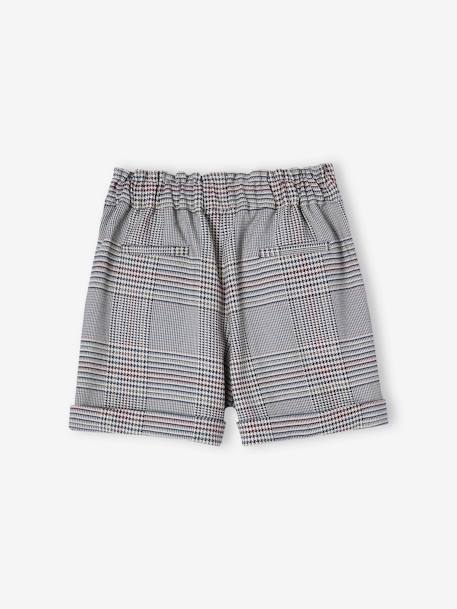 Short en flanelle carreaux fille carreaux marine 4 - vertbaudet enfant 