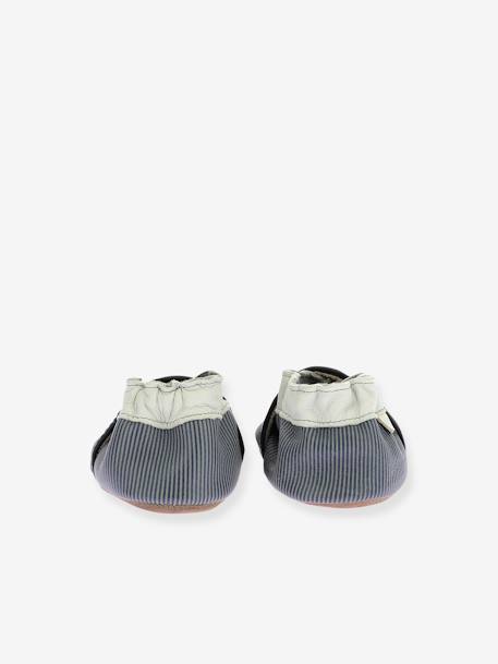 Chaussons cuir souple bébé Badge Fire 974780 - © marine 4 - vertbaudet enfant 