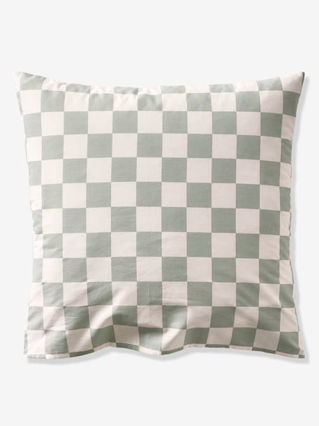 Parure housse de couette et taie d'oreiller carreaux vert 6 - vertbaudet enfant 
