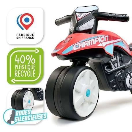 Draisienne Moto Street Champion avec roues silencieuses - FALK - Dès 2 ans - 100% Fabriquée en France - 40% de plastique recyclé GRIS 2 - vertbaudet enfant 