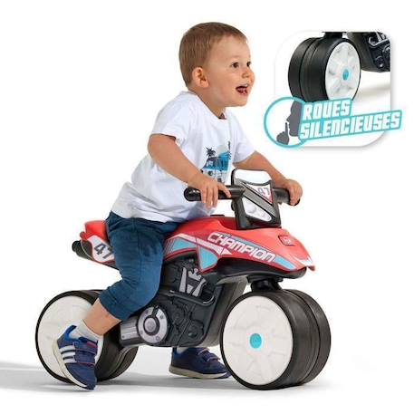 Draisienne Moto Street Champion avec roues silencieuses - FALK - Dès 2 ans - 100% Fabriquée en France - 40% de plastique recyclé GRIS 3 - vertbaudet enfant 