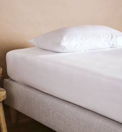Linge de maison et décoration-Linge de lit enfant-Drap housse pur Coton Bio 1 personne (Blanc - 90 x 190 cm)