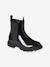 Boots enfant fille synthétique zippées et élastiquées marine+marron 2 - vertbaudet enfant 