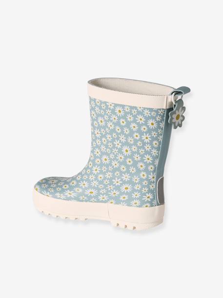 Bottes pluie fille caoutchouc bleu imprimé+lot rose 3 - vertbaudet enfant 