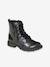Boots enfant fille vernies synthétique zippées lot noir+noir+noir imprimé 6 - vertbaudet enfant 