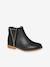 Boots enfant fille cuir zippées marine+noir+or 6 - vertbaudet enfant 