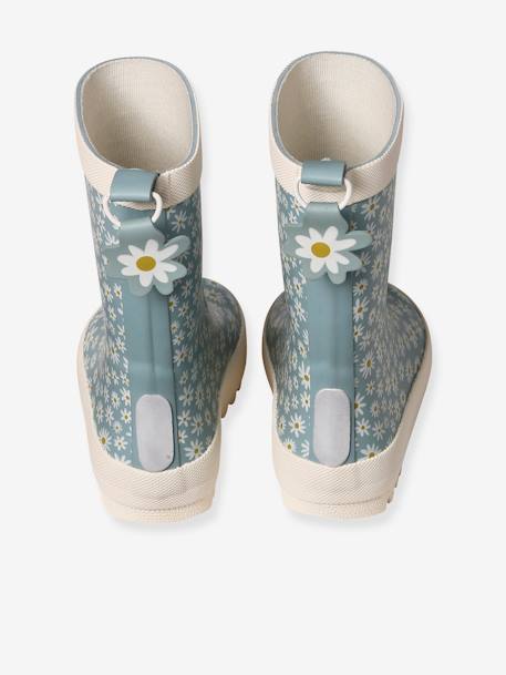 Bottes pluie fille caoutchouc bleu imprimé+lot rose 4 - vertbaudet enfant 