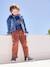 Tennis enfant garçon synthétique à scratchs BLEU FONCE UNI AVEC DECOR+marron 6 - vertbaudet enfant 