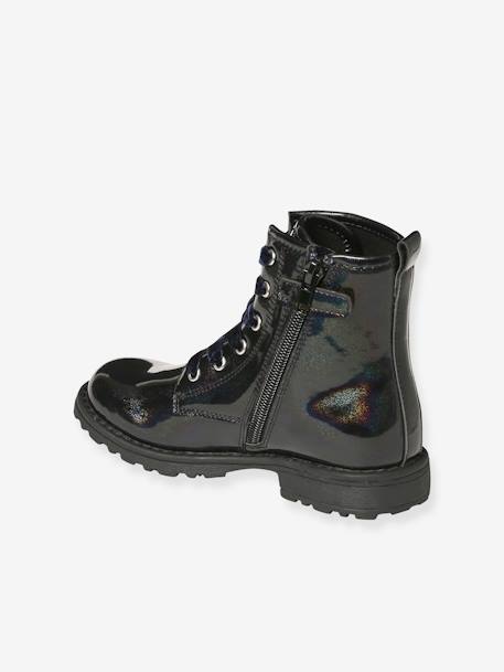 Boots enfant fille vernies synthétique zippées lot noir+noir+noir imprimé 8 - vertbaudet enfant 