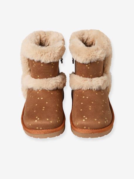 Boots enfant fille fourrées zippées marron 5 - vertbaudet enfant 