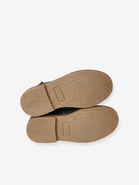 Boots enfant fille cuir détails festons lot beige+marine+marron+noir+taupe 16 - vertbaudet enfant 