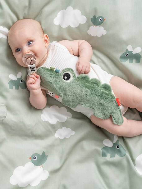 Doudou attache-sucette Croco vert 1 - vertbaudet enfant 