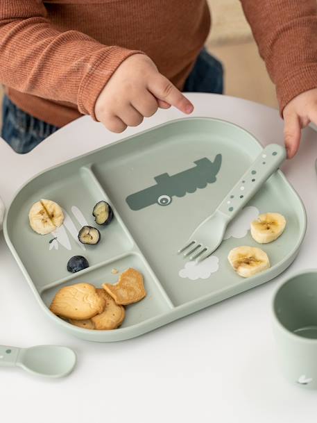 Assiette plateau Happy clouds blush+vert 7 - vertbaudet enfant 