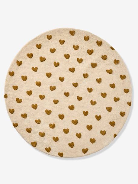 Tapis rond Coeur beige imprimé 2 - vertbaudet enfant 
