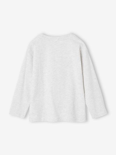 T-shirt sport photoprint garçon blanc chiné 2 - vertbaudet enfant 