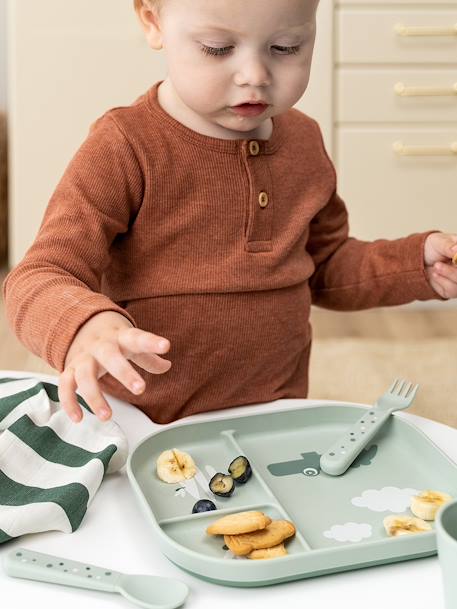 Assiette plateau Happy clouds blush+vert 6 - vertbaudet enfant 
