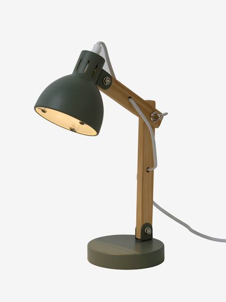 Lampe de bureau bois et métal vert sauge 4 - vertbaudet enfant 