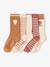 Lot 5 paires de chaussettes coeur fille abricot+beige+bleu chambray 3 - vertbaudet enfant 