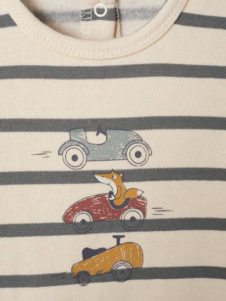 Dors-bien rayé motif voitures bébé garçon écru 3 - vertbaudet enfant 