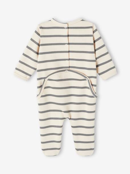 Dors-bien rayé motif voitures bébé garçon écru 2 - vertbaudet enfant 