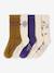 Lot 5 paires de chaussettes colorées Fille écru 1 - vertbaudet enfant 
