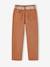 Pantalon fille paperbag ceinture foulard cannelle+mauve 4 - vertbaudet enfant 
