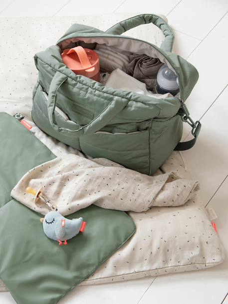 Sac à langer matelassé sable+vert 11 - vertbaudet enfant 