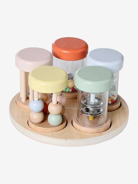 Set de 5 hochets musicaux en bois FSC® bois 3 - vertbaudet enfant 