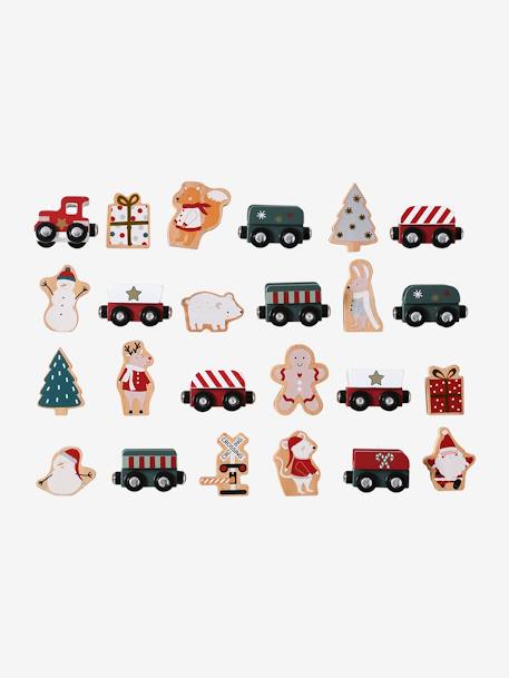 Calendrier de l'Avent avec jouets en bois FSC® Animaux de la forêt+Princesse+Tanzanie+Train de noël+Véhicules 20 - vertbaudet enfant 