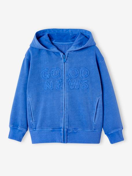 Sweat Zippé à Capuche Vertbaudet Bébé - Bleu Ardoise 24 Mois, Molleton Doux
