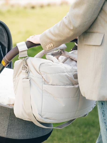 Sac à langer matelassé sable+vert 2 - vertbaudet enfant 