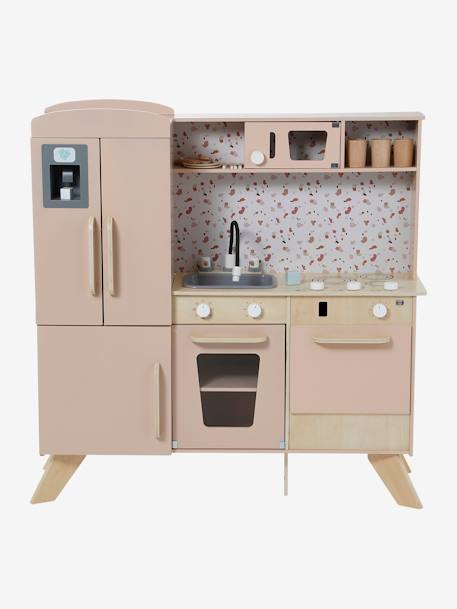 Grande cuisine en bois FSC® équipée rose 5 - vertbaudet enfant 